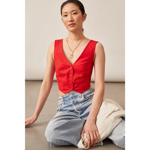 NWT Mare Mare x Anthropologie Cross-Back Vest - Medium - Picture 1 of 6